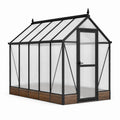 Gewächshaus Aluminium Polycarbonat Schwarz und Braun