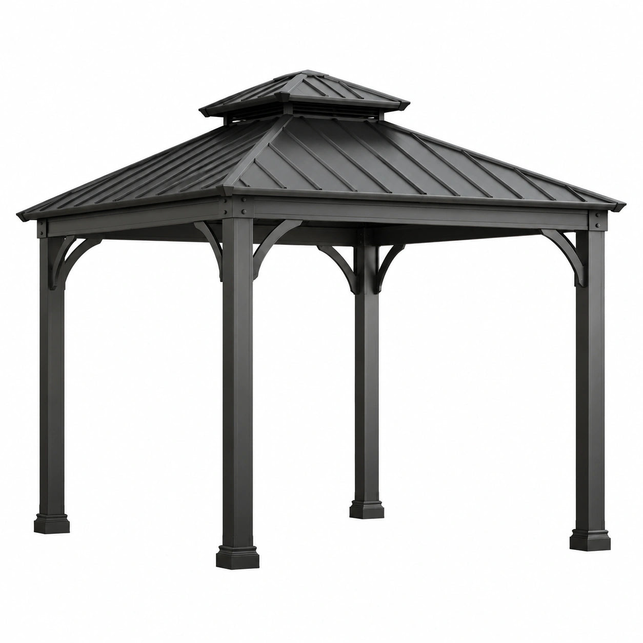 Aluminium Pavillon Grau 300x300x265cm