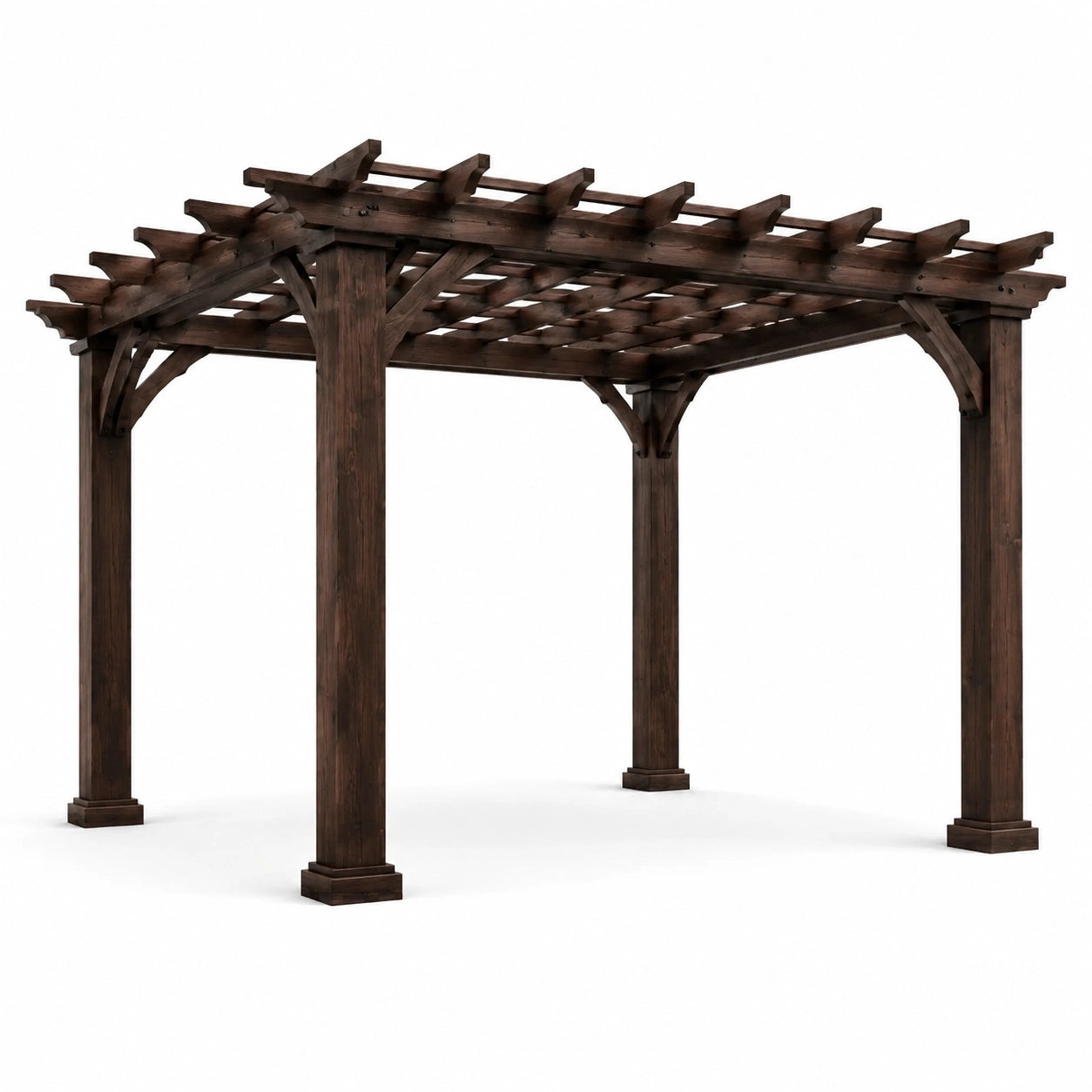 Holz Pergola Braun 3x3m