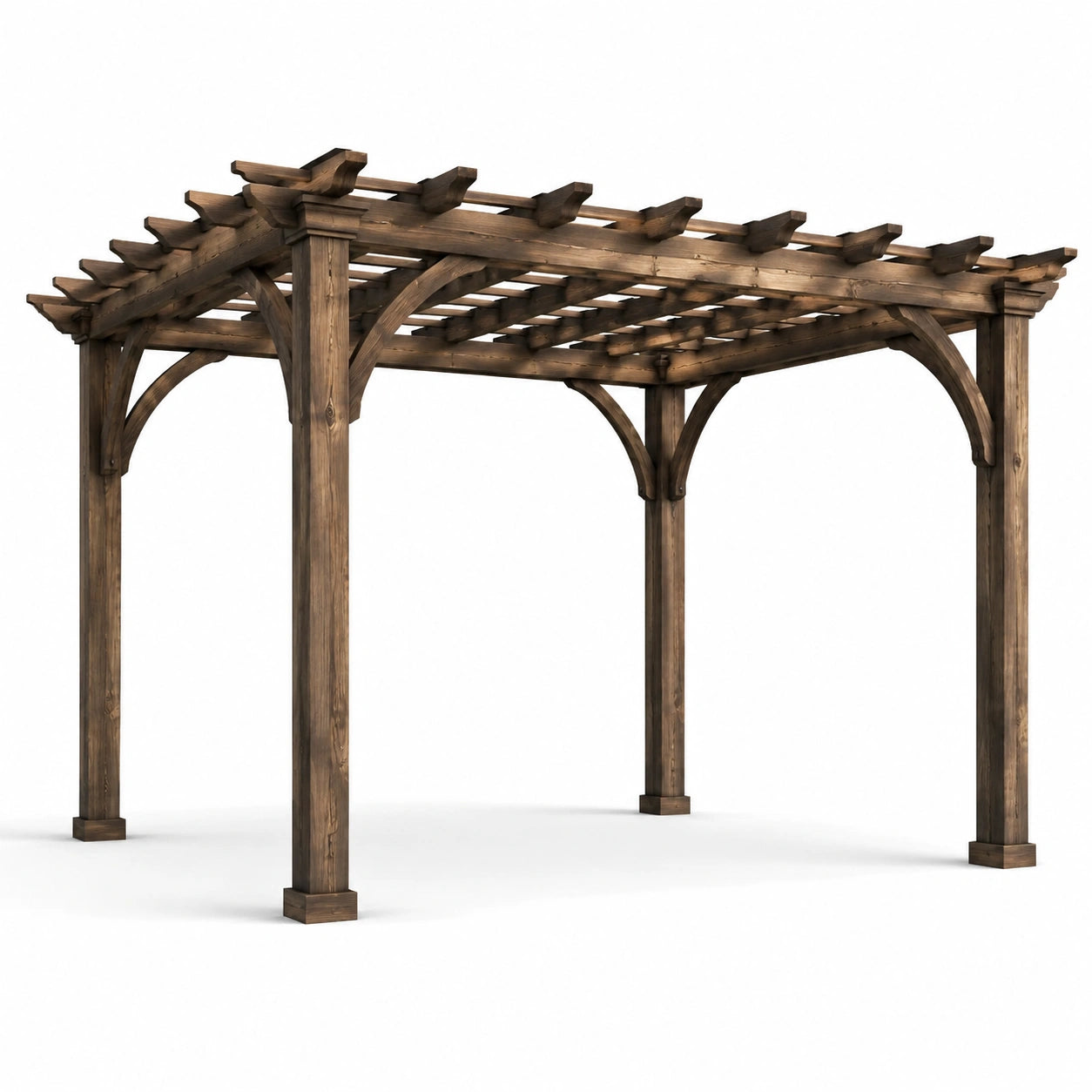 Holzpergola quadratisch 300x300x250 cm Kiefernholz Braun