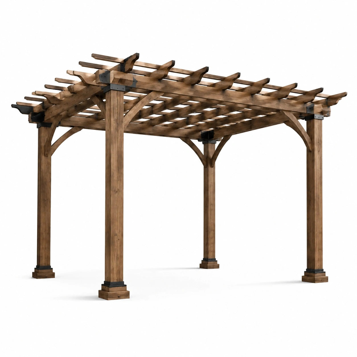Holzpergola Braun 300x300 cm